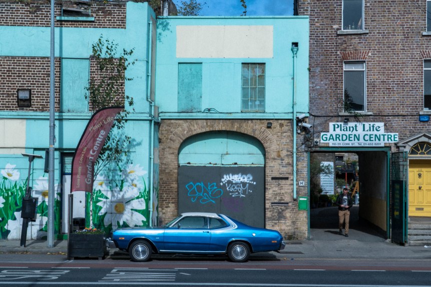 dublin-blue-car-in-front-of-house